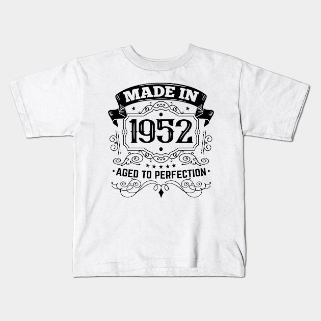 Birthday 1952 Manufactured in 1952 Kids T-Shirt by HBfunshirts